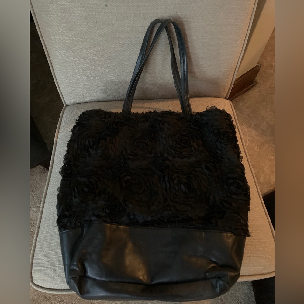 Donna Karan flowered embossed tote